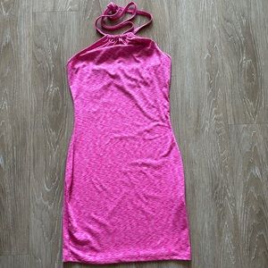 Small pink halter dress